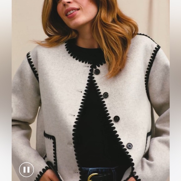 Rails Beige and Black Accent Blazer - Picture 3 of 10